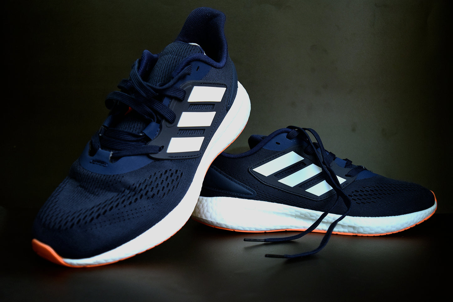 Pureboost 22 Running Shoes For Men - Navy and Orange