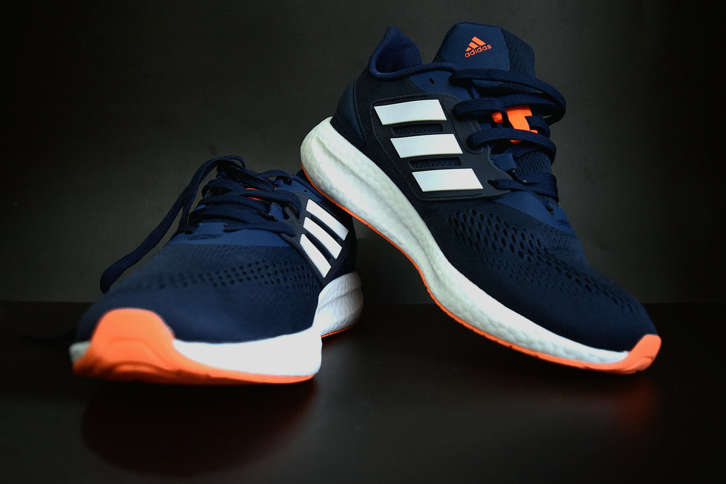 Pureboost 22 Running Shoes For Men - Navy and Orange