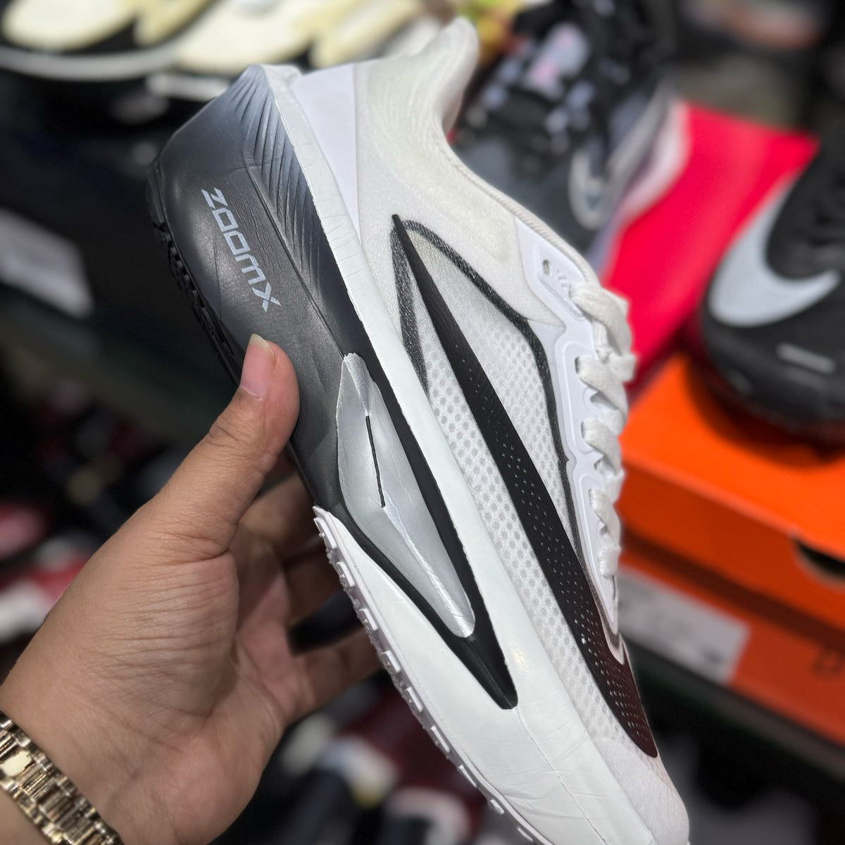 Nike Zoom Fly 6 White Black Smoke Grey Silver