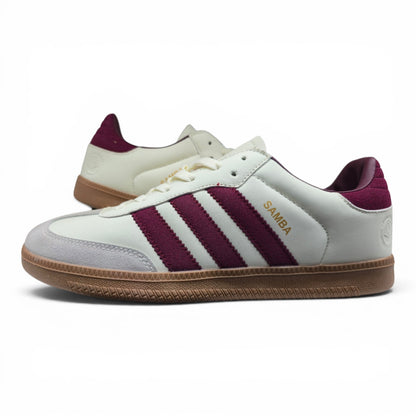 Ad!das Samba - White and Shadow Red