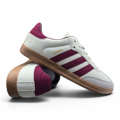 Ad!das Samba - White and Shadow Red