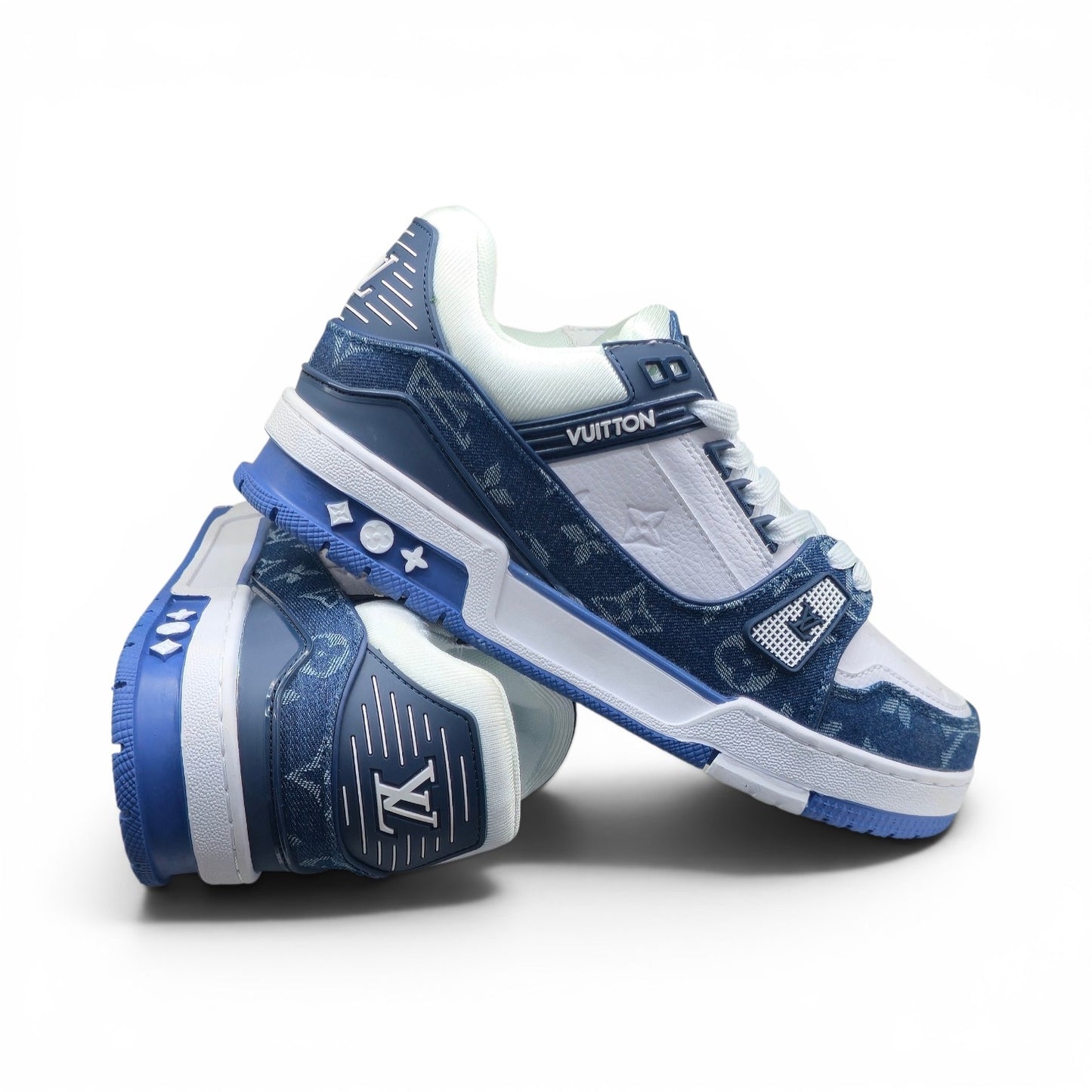 LV Trainer Monogram Denim White Blue (1:1)